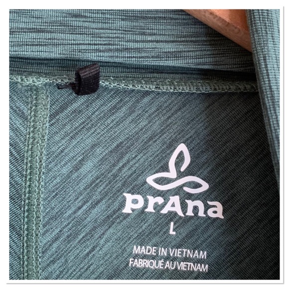 Prana Zandra Funnel Neck Yoga Top Heathered Green Size Large - Picture 8 of 9